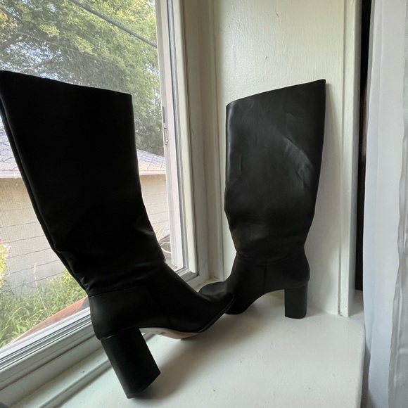 Knee high, H&M faux leather, black boots, size 11 - Picture 11 of 12